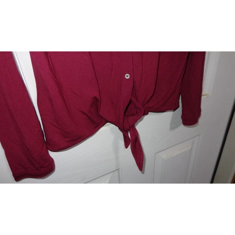 NWT Tommy Bahama KAUAI Tie Front Camp Shirt RHODODENDRON Long Sleeve XS - Picture 5 of 6